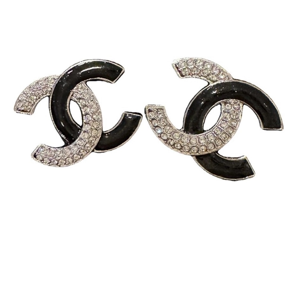 Chanel CC crystal earrings